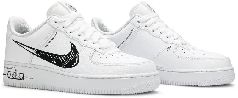 Nike Air Force 1 Low Sketch White Black (CW7581-101)